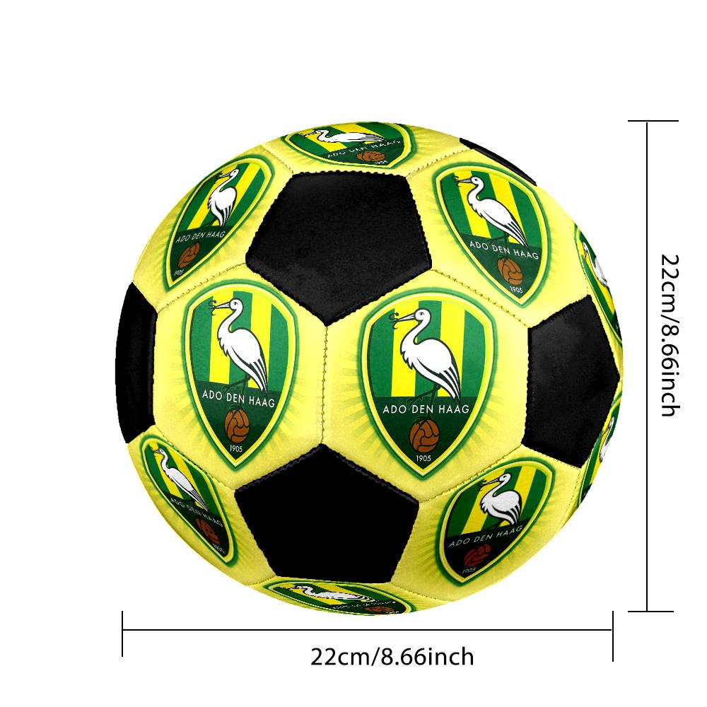ADO Den Haag Soccer Ball Colorful All Ages Machine Stitched PVC Competition Ready Durable High-Bounce.SIZE5