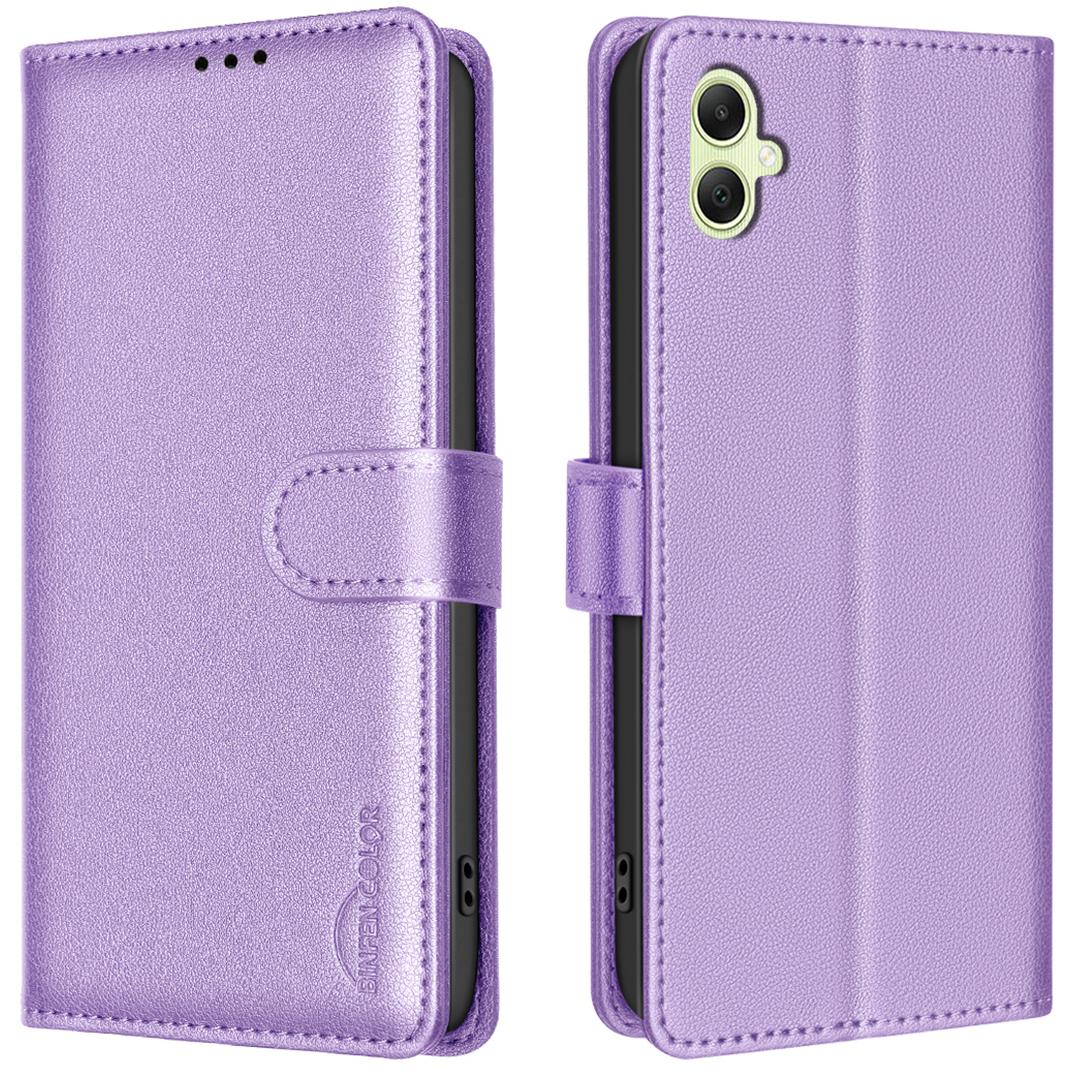 

BINFEN COLOR BF32 For Samsung Galaxy A06 4G Case PU Leather Litchi Texture Phone Cover D