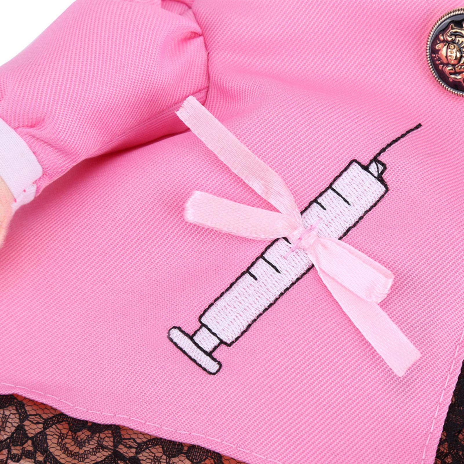 Funny Pet Puppy Dog Cat Outfit Cosplay Nurse Clothes Christmas Halloween Theme Party Costume S