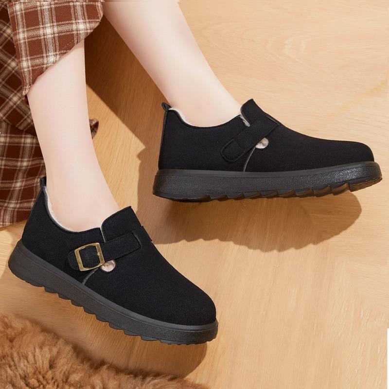 New Style of Snow Boots Warm Cotton Boots Versatile Ankle Boots Fleece and Thickened Boots Cotton Shoes
