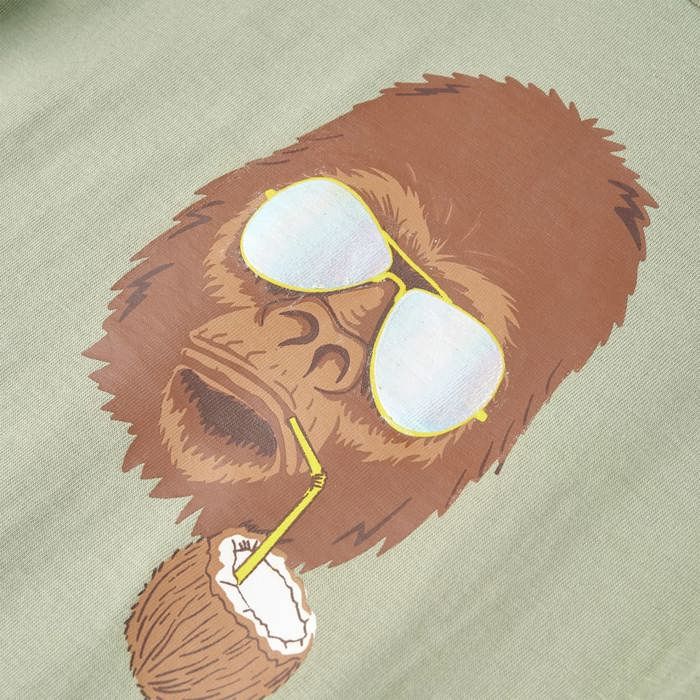 T-shirt pour enfants avec manches courtes kaki clair 92/104/116/128/140