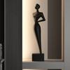 Figure Sculptures  Abstract Figure Art Sculpture Ornament Black Resin Sculpture Light Luxury TV Cabinet Home Decoration Crafts