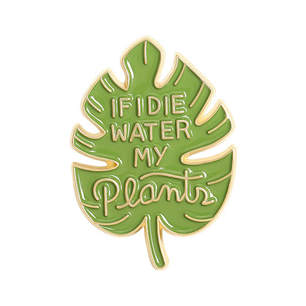Brooches Cartoon Green Cactus Succulent Potted Plant Enamel Leaf Shape Lapel Girls Pins Boys Jewelry for Clothing Crafting