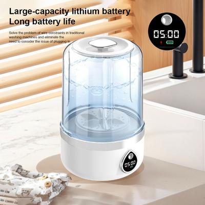 Machine à laver électrique sans fil portable mini machine à laver rechargeable par USB mini lave-linge pour sous-vêtements vêtements de bébé chaussettes