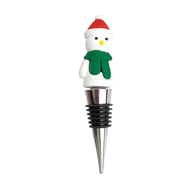 PVC Wine Bottle Stopper Santa Claus Wine Stopper Elk Santa Claus Home Theme Party Gift Sealed Fresh-keeping Champagne Stopper