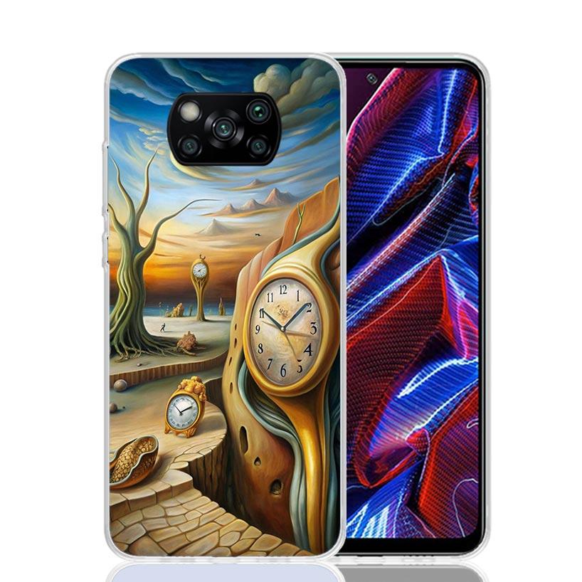 Salvador Dali Art Phone Case For Xiaomi Poco X7 X6 X5 Pro F7 Ultra Redmi 15C 15 13 13C 12 12C 10 10A 10C 9 9A 9C 9T Cover Poco X