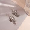 Fashion Antique Silver Color Retro Bohemian Cicada Insect Pendant Dangle Earrings for Women