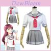 Love Live Sunshine Aqours Takami Chika Uniform Sailor Suit Cosplay Costume Skirt For Anime Fans