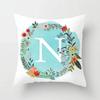 A-Z Letter Cushion Cover Blue Floral   Soft Throw Pillow Cover Decorative Sofa Pillow Case Pillowcase