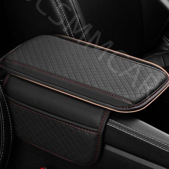 Car Armrest Cushion Cover Center Console Box Protector Pad With Storage Pocket