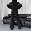 Women Winter 2 Piece Suit Half High Collar Zip Up Long Sleeve Top Elastic Waist Wide Leg Pocket Trousers