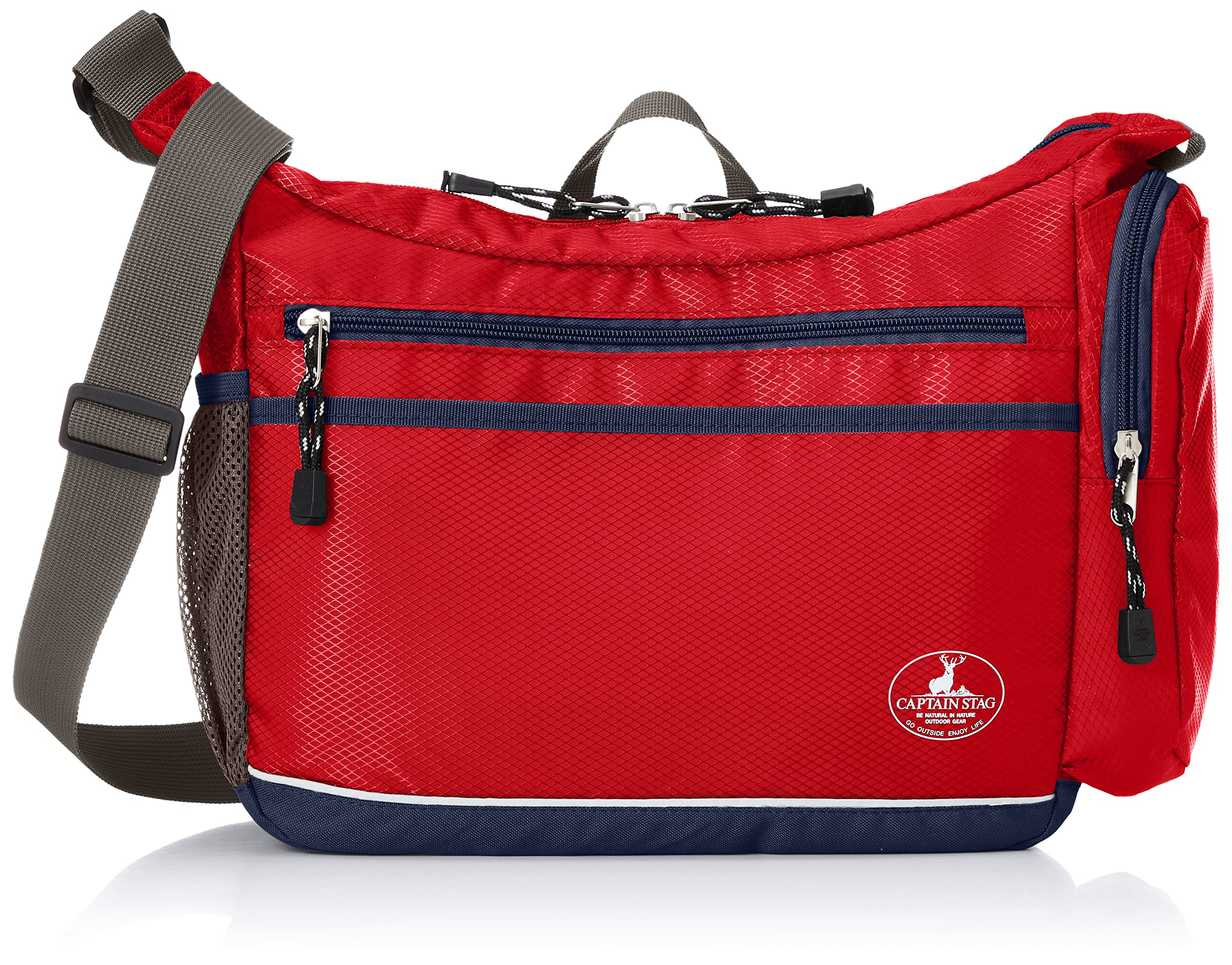 

Shoulder red [Captain Stag] bag, [Used]