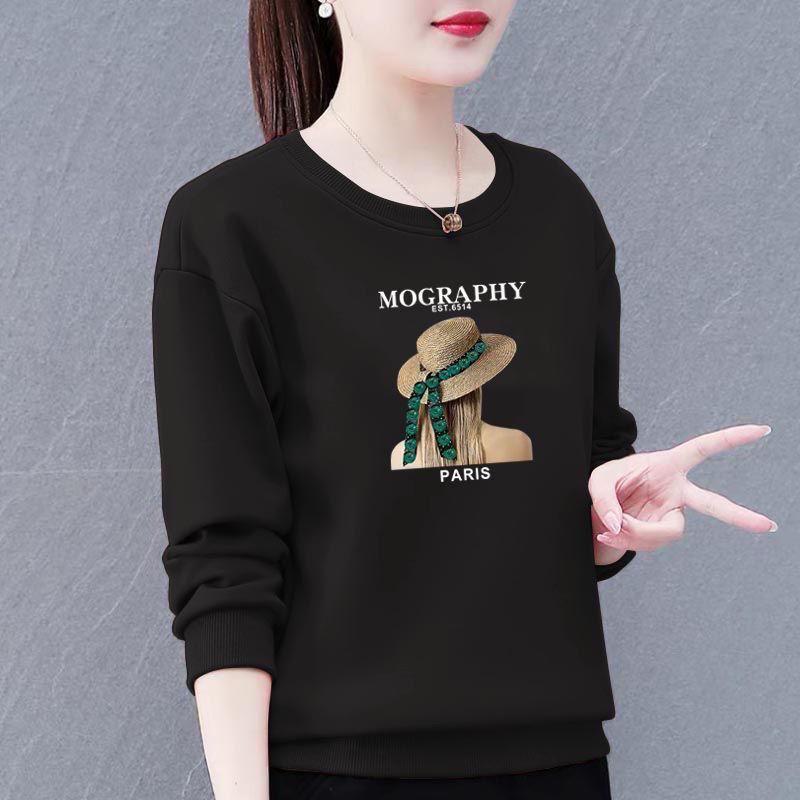 Sweatshirt à col rond doublé polaire pour femme - Collection Automne/Hiver 2024