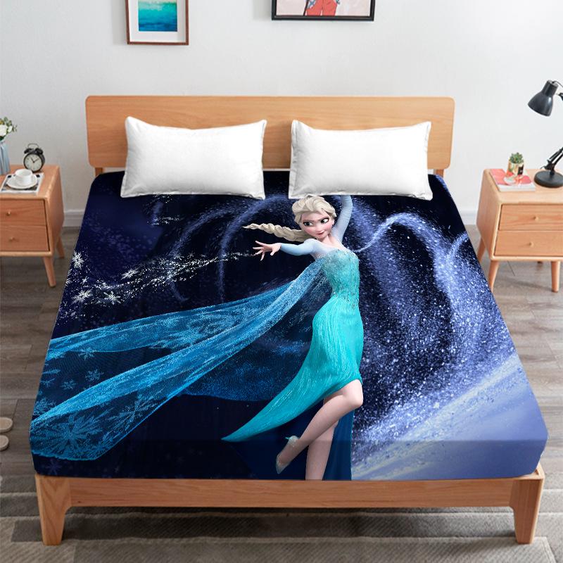 Elsa Princess Children's Bed Cover for Student Dorm Mattress
