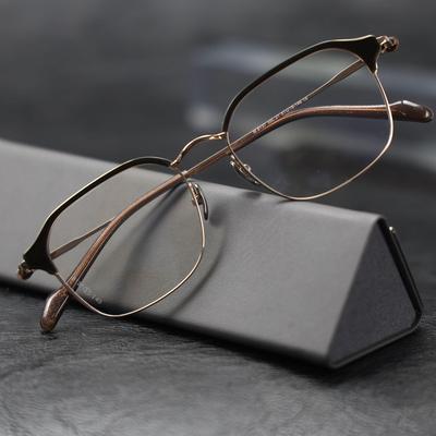 Tortoiseshell Retro Full-Rim Pure Titanium Eyeglass Frames for Men and Women