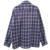 WILSHIRE 70s vintage Check Pattern Long sleeve shirt M Navy Men's Used
