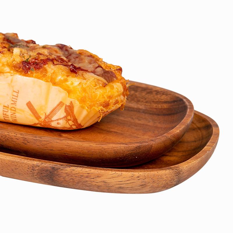 HeMu-Acacia Wooden Plate Set, Special-Shaped, Cake, Dessert, Fruit Serving, Small Sushi, Food Dishes, Premium Acacia