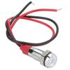 LED Metal Indicator 6mm Waterproof Signal Lamp for Pilot Car Truck Boat with Wire 6VWhite