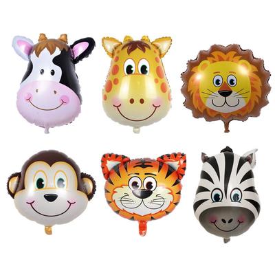 Cartoon Animal Head Hliníková fólie Balón Svatební Dekor Dětské narozeninové party dekorace