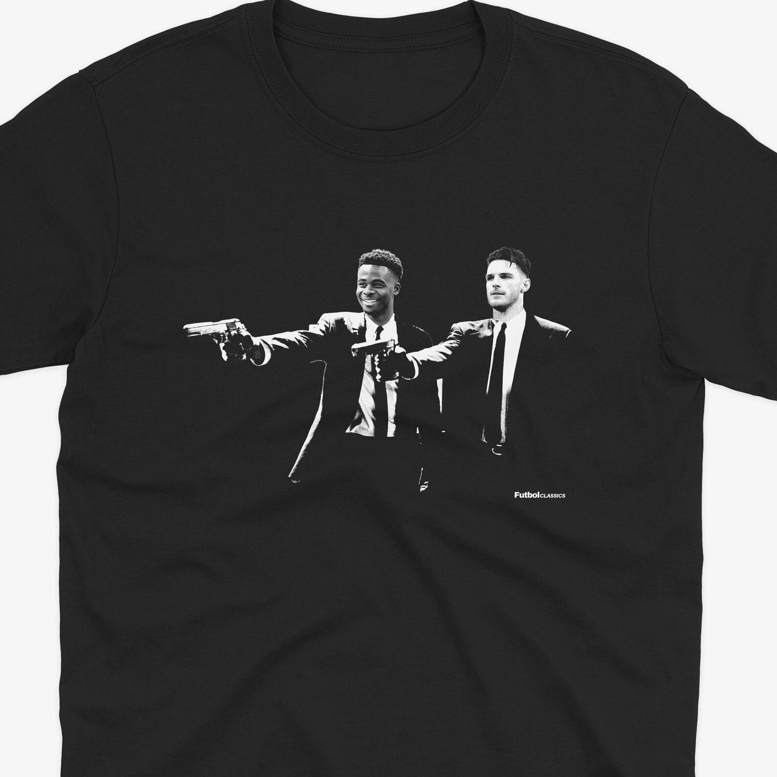 Bukayo Saka & Declan Rice Pulp Fiction Style T Shirt | Arsenal England T Shirt | Arsenal Fan | Arsenal Shirt | Funny Arsenal Tee 3XL