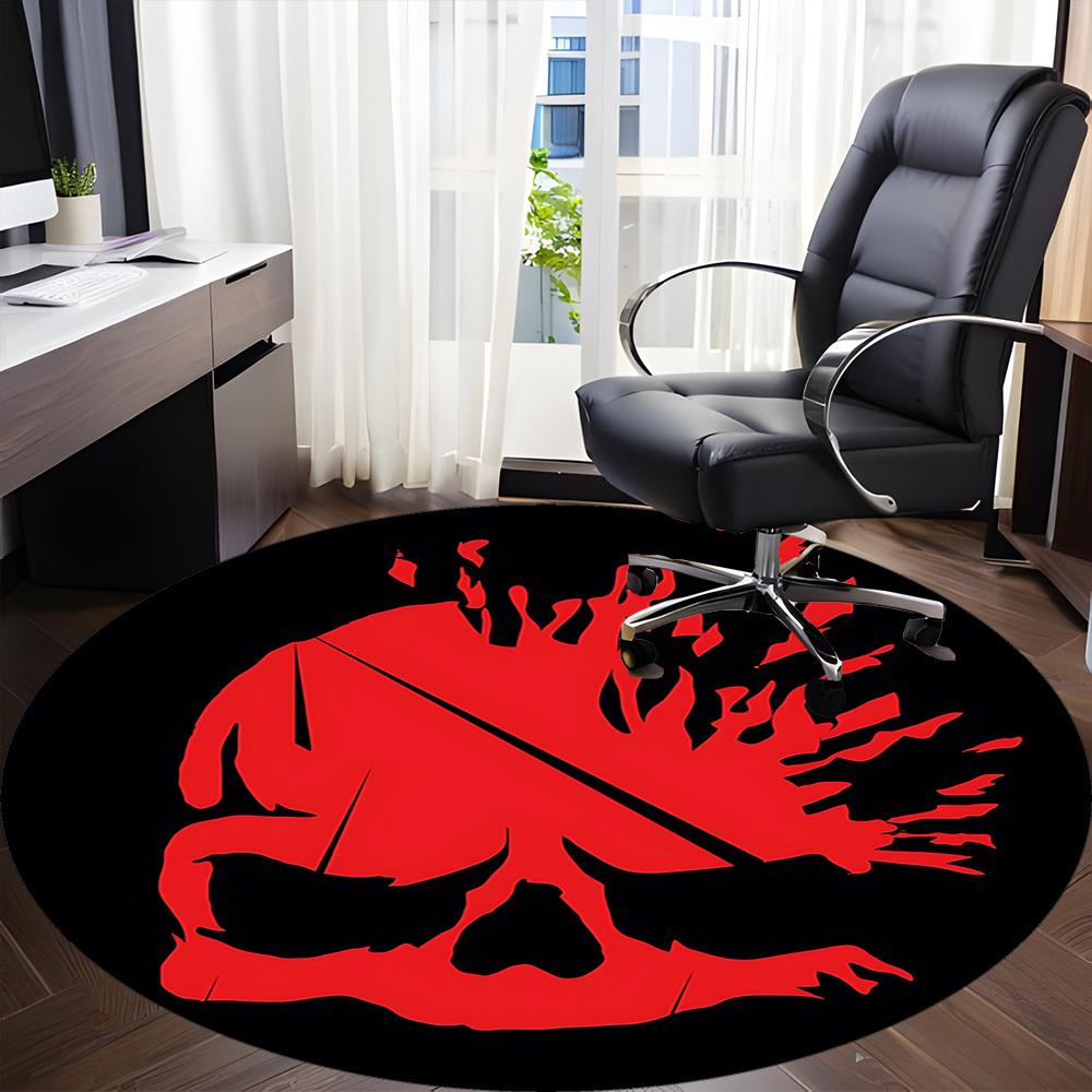1pc Left 4 Dead Carpet, Round Non-Slip Durable Large Size Office Carpet, Suitable for Office,yy250908040