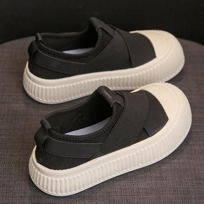 Plus Size Women's Shoes Slip-on Flat Shoes Thick Bottom Canvas Shoes Spring and Summer Leisure Breathable Soft Bottom Pumps