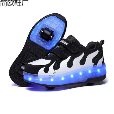 Chaussures à roulettes mono-roue chaussures lumineuses patins à roulettes lumineux pour hommes et enfants