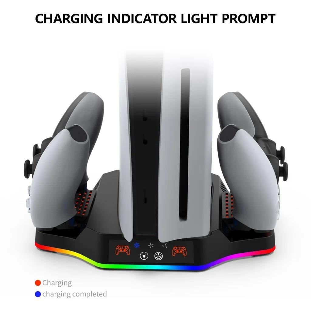 Wielofunkcyjna podstawa chłodząca z stacją dokującą do ładowania konsoli PS5 Slim
