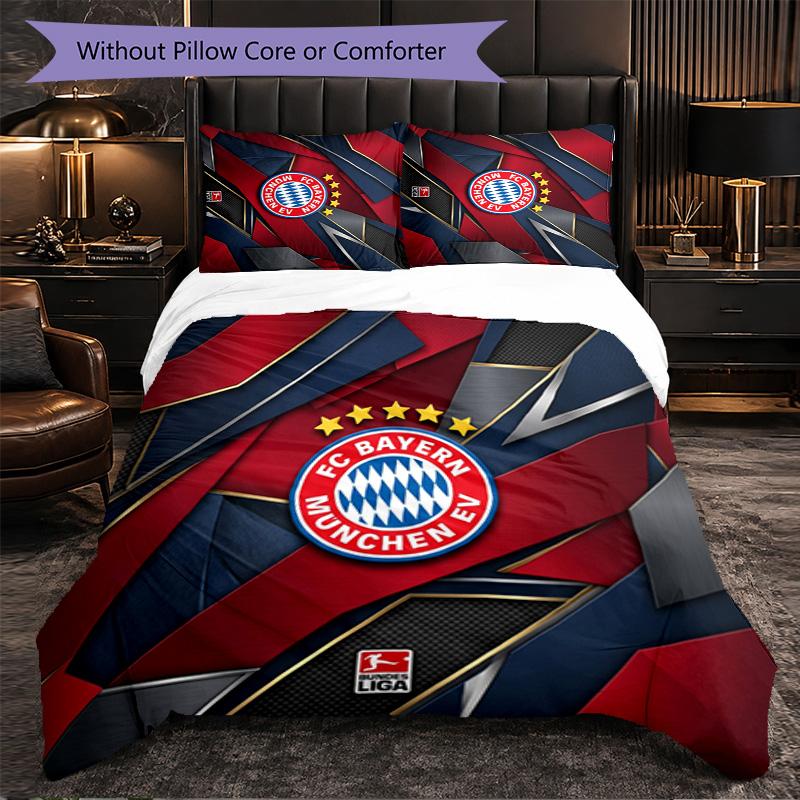 Set Biancheria da Letto Bayern Monaco Modello 3 Pezzi Morbida Copripiumino in Microfibra con Federe per Camera da Letto