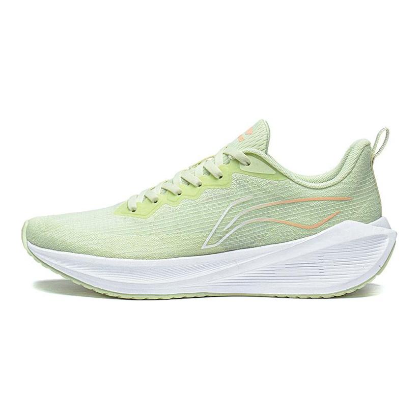 Li Ning Wuyue Slip Resistant, Abrasion Resistant, Breathable Low top Running Shoes Women's Light Fruit Green ARST004-6