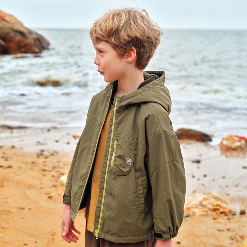 DAVE & BELLA Boys' Hooded Waterproof Outdoor Jacket