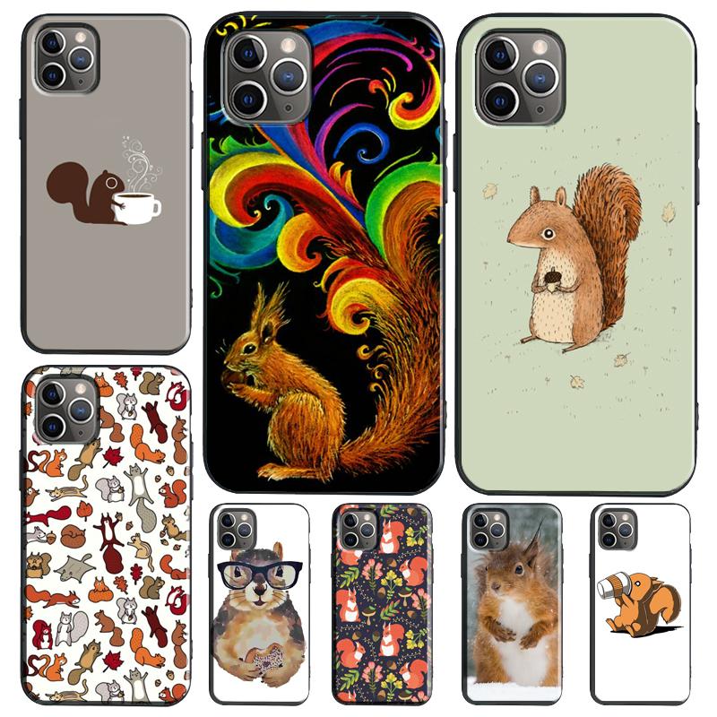Cartoon Animal Squirrel Case For Huawei Nova Y70 Y60 Y90 Y61 Y91 Y72 Y73 12s 12i 11i 8i 9 10 SE P30 P40 Lite P60 Pro