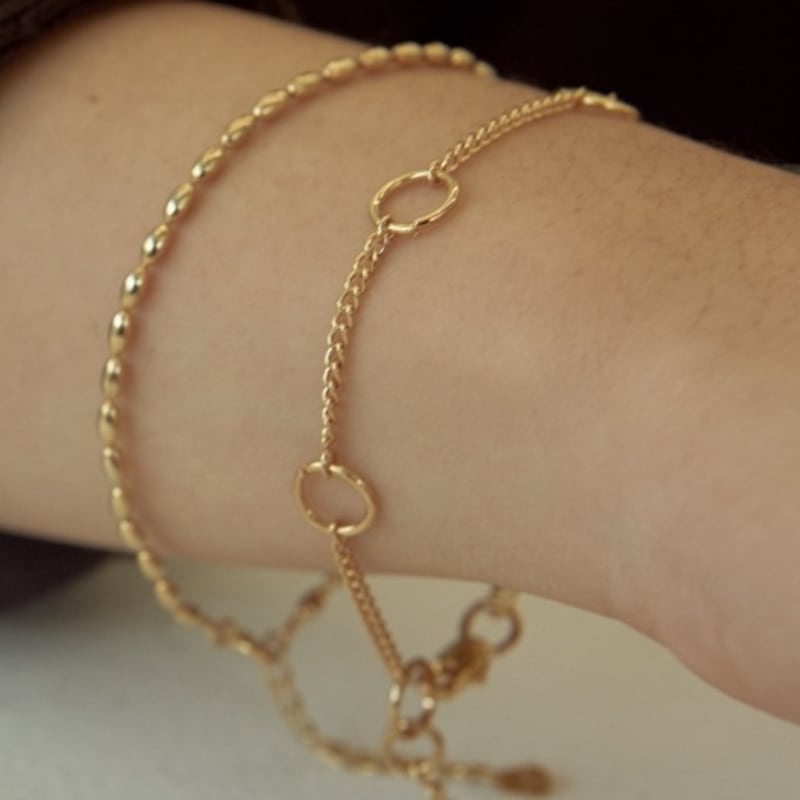 

LAYERMOOD mini circle bracelet-gold free