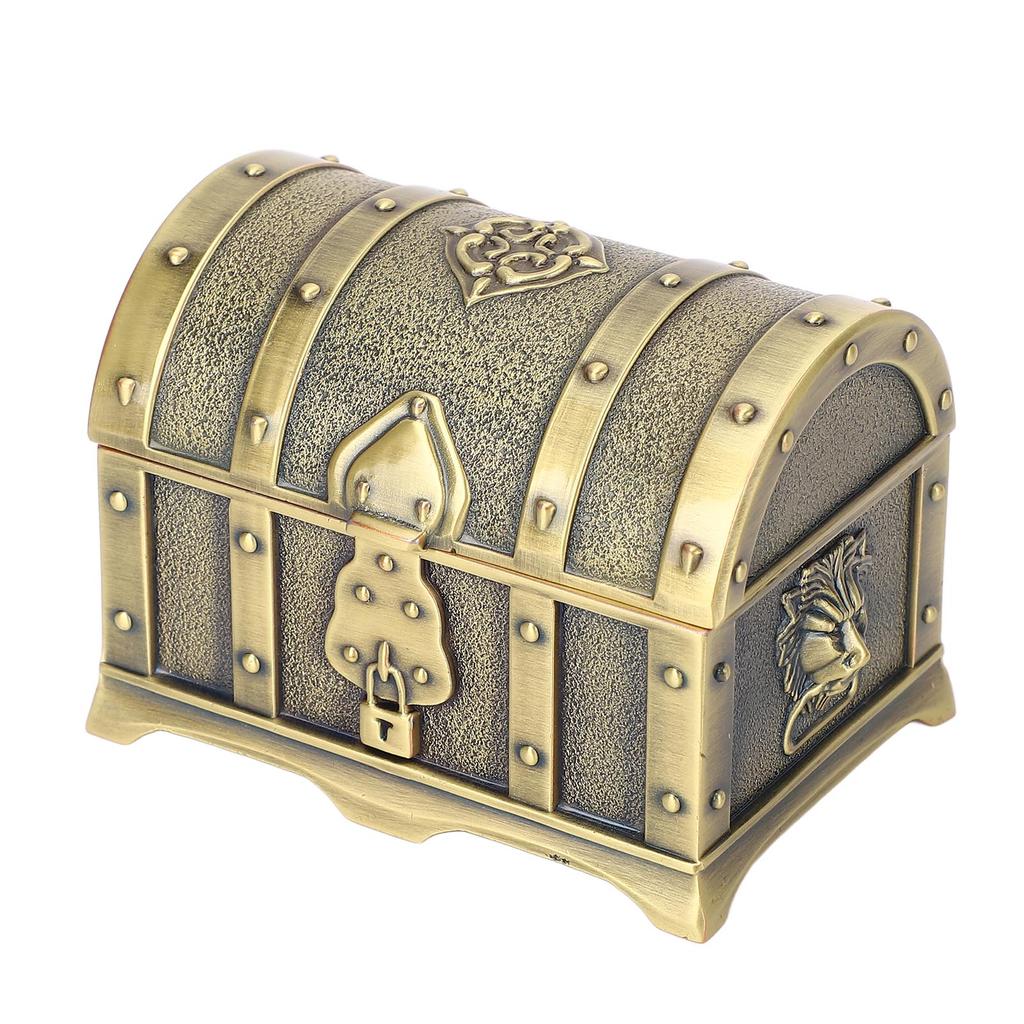 Vintage Jewelry Box Europn Exquisite Relief Pattern Antique rring Necklace Bracelet Container