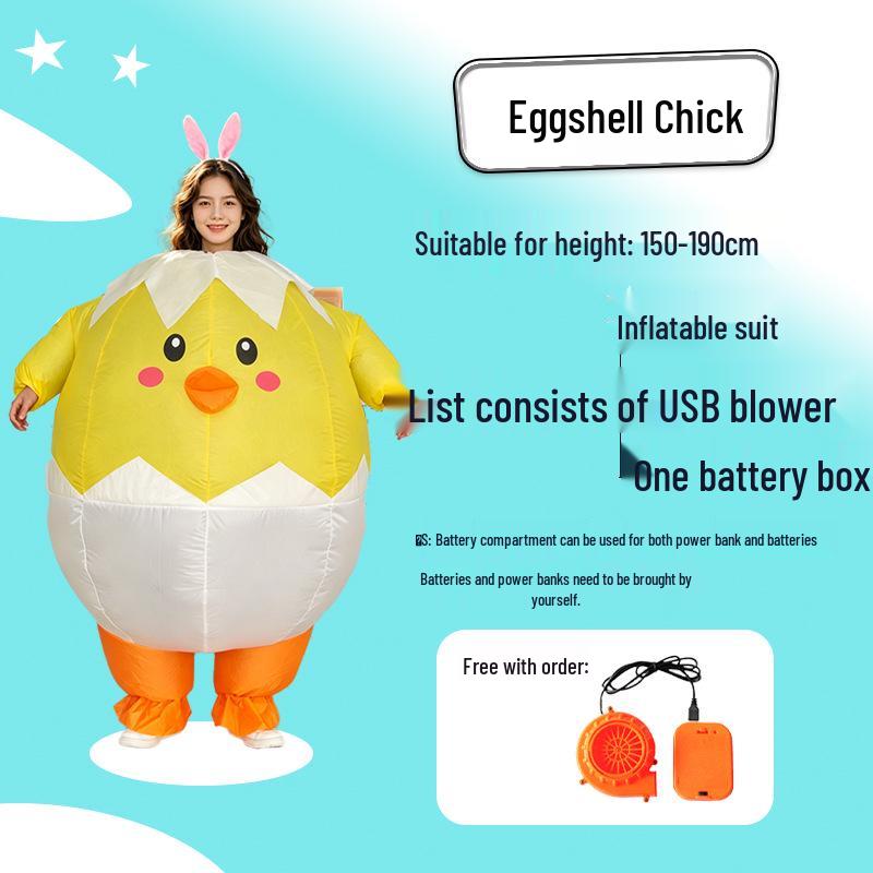 Inflatable Adult Mascot Costume for Creative Dance and Pranks