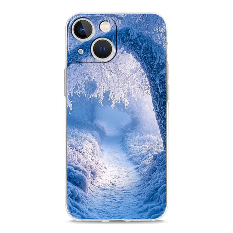 Phone Case For iPhone 16 Cases iPhone 15 12 13 14 16 Pro Max X XR XS Max 15 Plus iPhone11 Cover Landscape Winter Light Snow