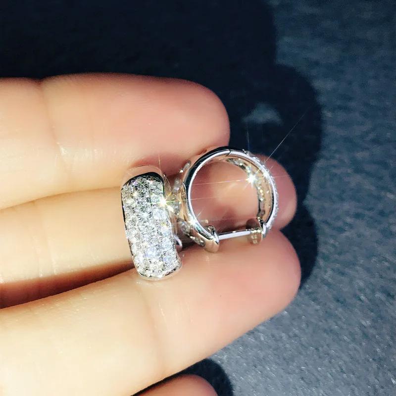 Micro-Inlaid Diamond Exquisite Fashion Earrings High-End All-Match Personality Earrings Ring Female Net Celebrity Fashion
