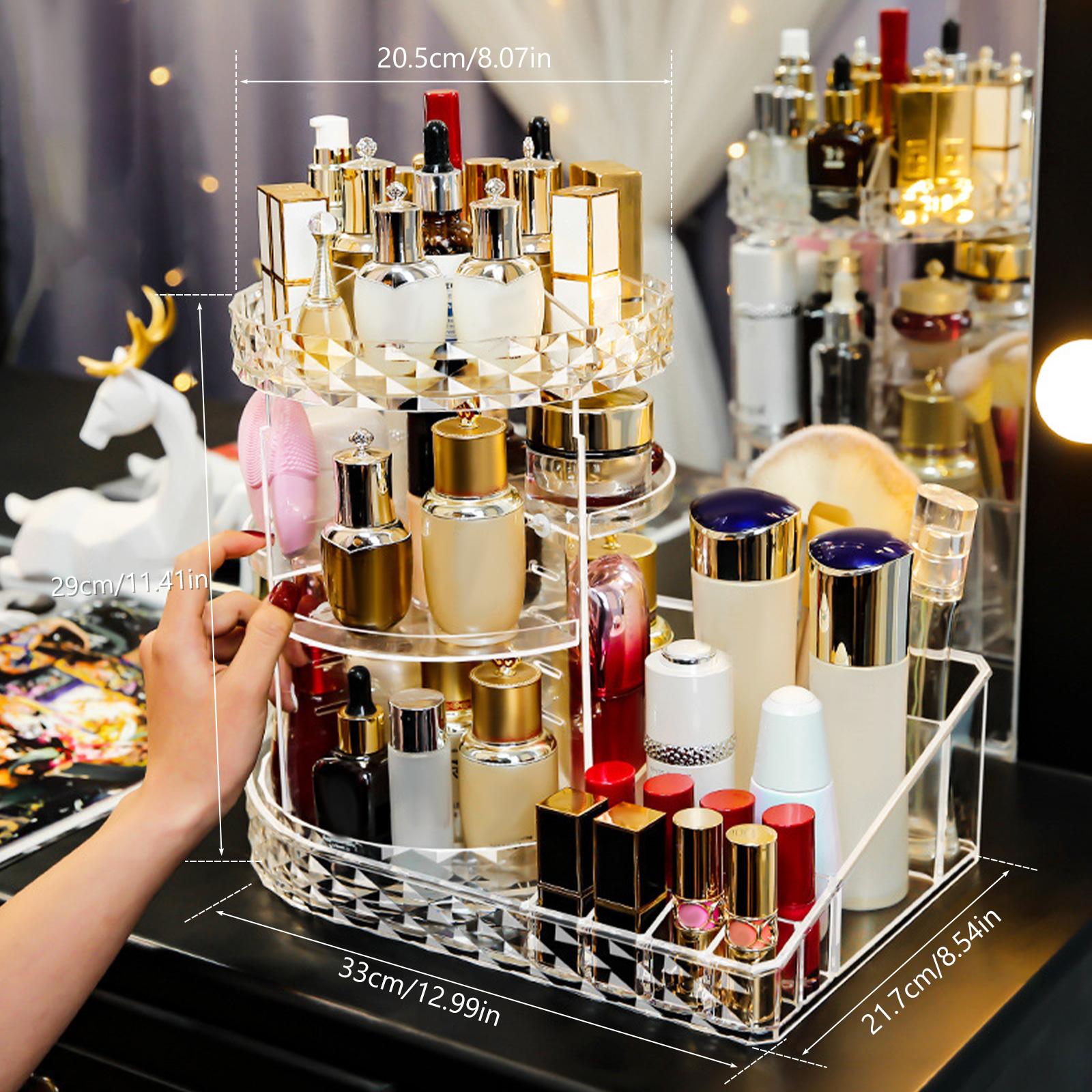 3 Tiers Rotating Makeup Organizer 360°