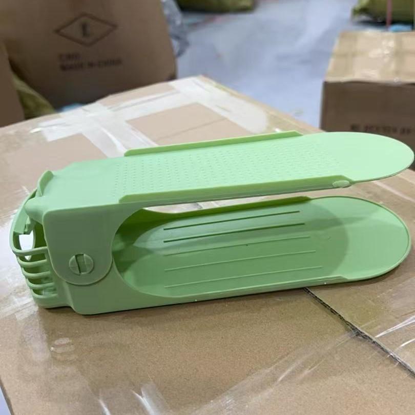 Suporte de sapatos ajustável de camada dupla de 10 peças, espessado e economizador de espaço, suporte para armazenamento de sapatos, suporte para sapatos de salto alto com fundo plano