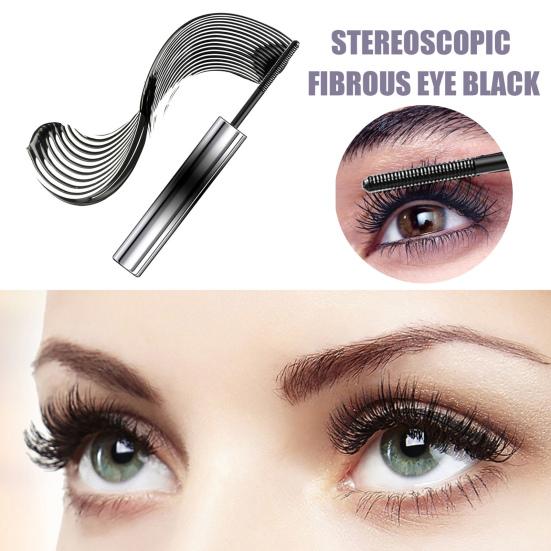 3D Waterproof Curling Mascara Long Lasting No Flaking Smudge-Proof Washable Brush Head Thick Lashes Mascara