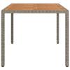 Garden Table Gray 150 x 90 x 75 cm Poly Rattan