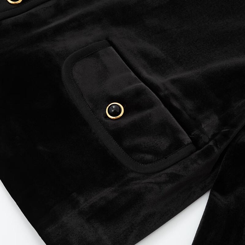 Women's Corduroy Round Neck Short Jacket