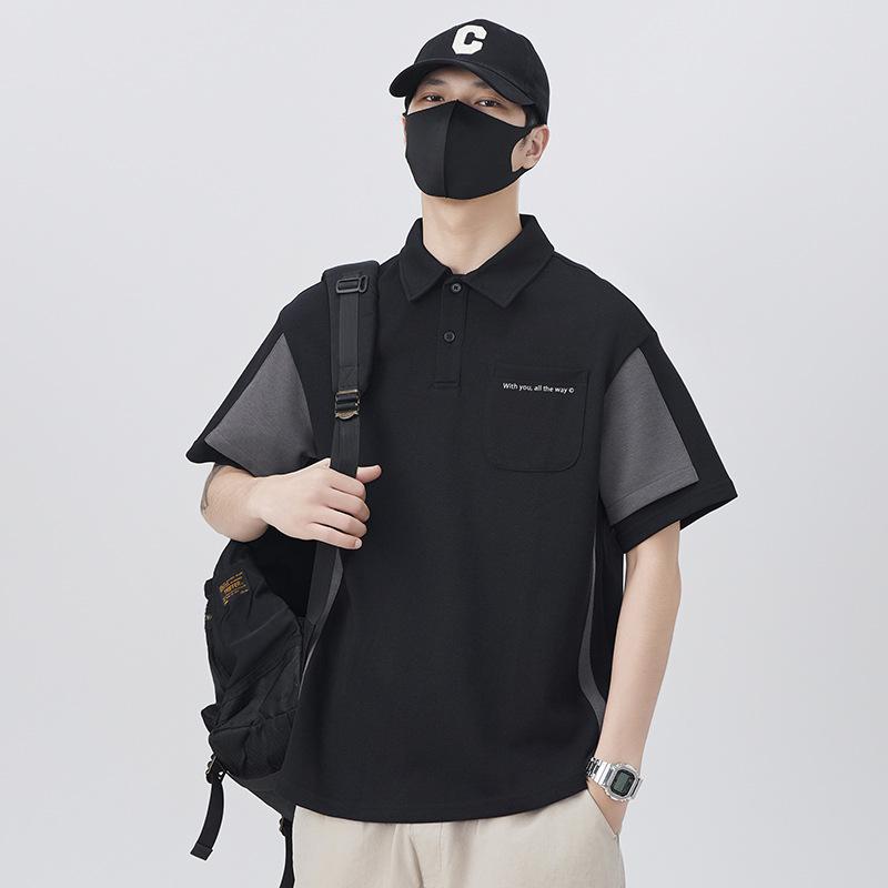 Updated Summer T-shirt Relaxed Fit Trendy Breathable Lapel Short-sleeved POLO Blouse T-shirt