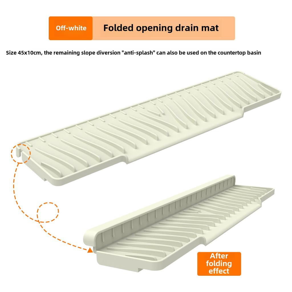 Kitchen Sink Splash Guard, Faucet Mat Splash Catcher, Handle Drip Catcher Tray, Multipurpose for Kitchen Dish Drying Mats Sponge