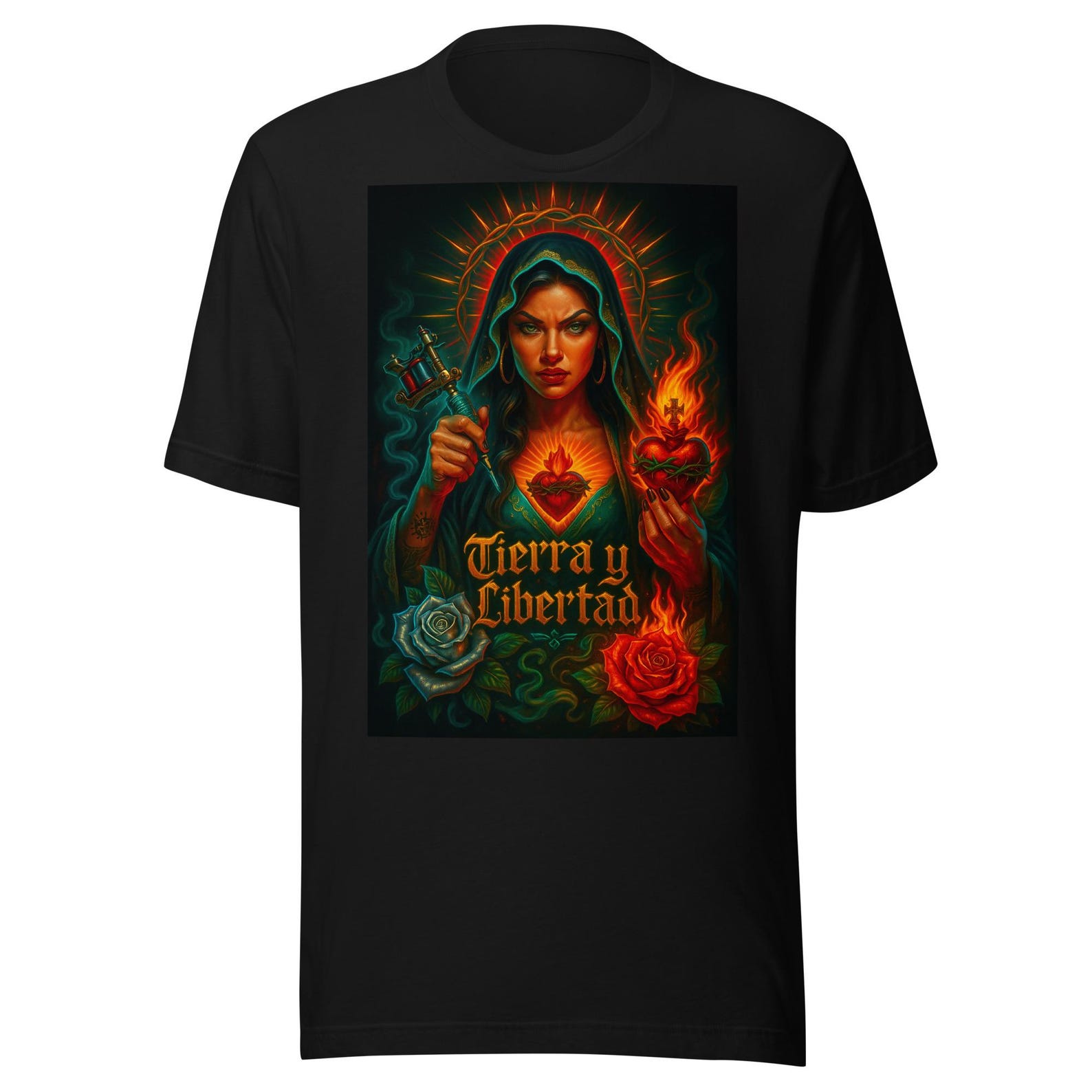 Tierra Y Libertad Santa Muerte Unisex t-shirt 3XL