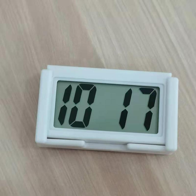 Mini Car Dashboard Digital Clock Vehicle Self-Adhesive With LCD Time Day Display