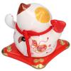 Ceramic Wealth Welcoming Cat Ornament Desktop Fortune Cat Craft for Home Shop Store Business