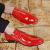 Men's Pointed Leather Shoes Formal Dress Shoe Creative Large Business Wedding Men's Shoes Sapato Social Masculino Patent Leather