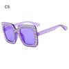 Crystal Oversized Sunglasses for Women Rhinestone Square Diamond Sun Glasses Retro Big Frame Sparkling Eyewear  New