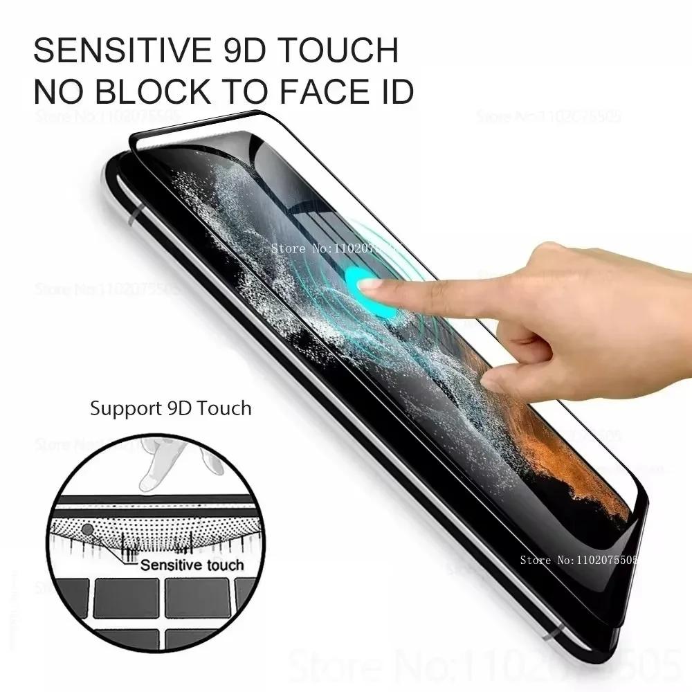 3Pcs Curved Tempered Glass For Samsung Galaxy S25 S23 S21 S24 Ultra S20 Plus Screen Protector For Samsung Note 9 10 20 S10 S9